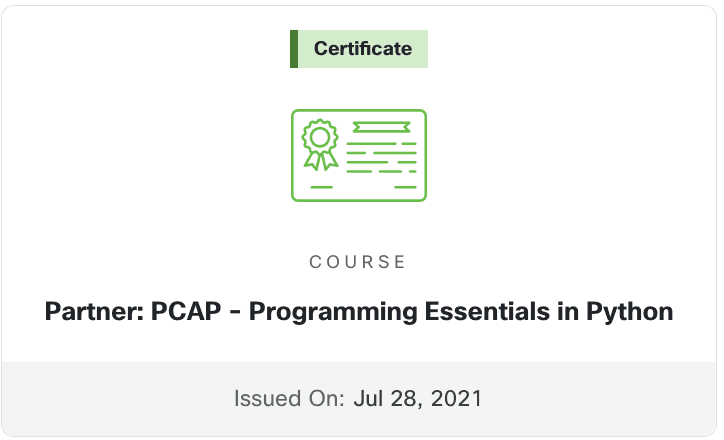 PCAP – Programming Essentials in Python